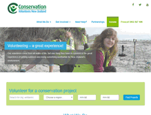 Tablet Screenshot of conservationvolunteers.co.nz