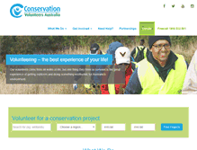 Tablet Screenshot of conservationvolunteers.com.au
